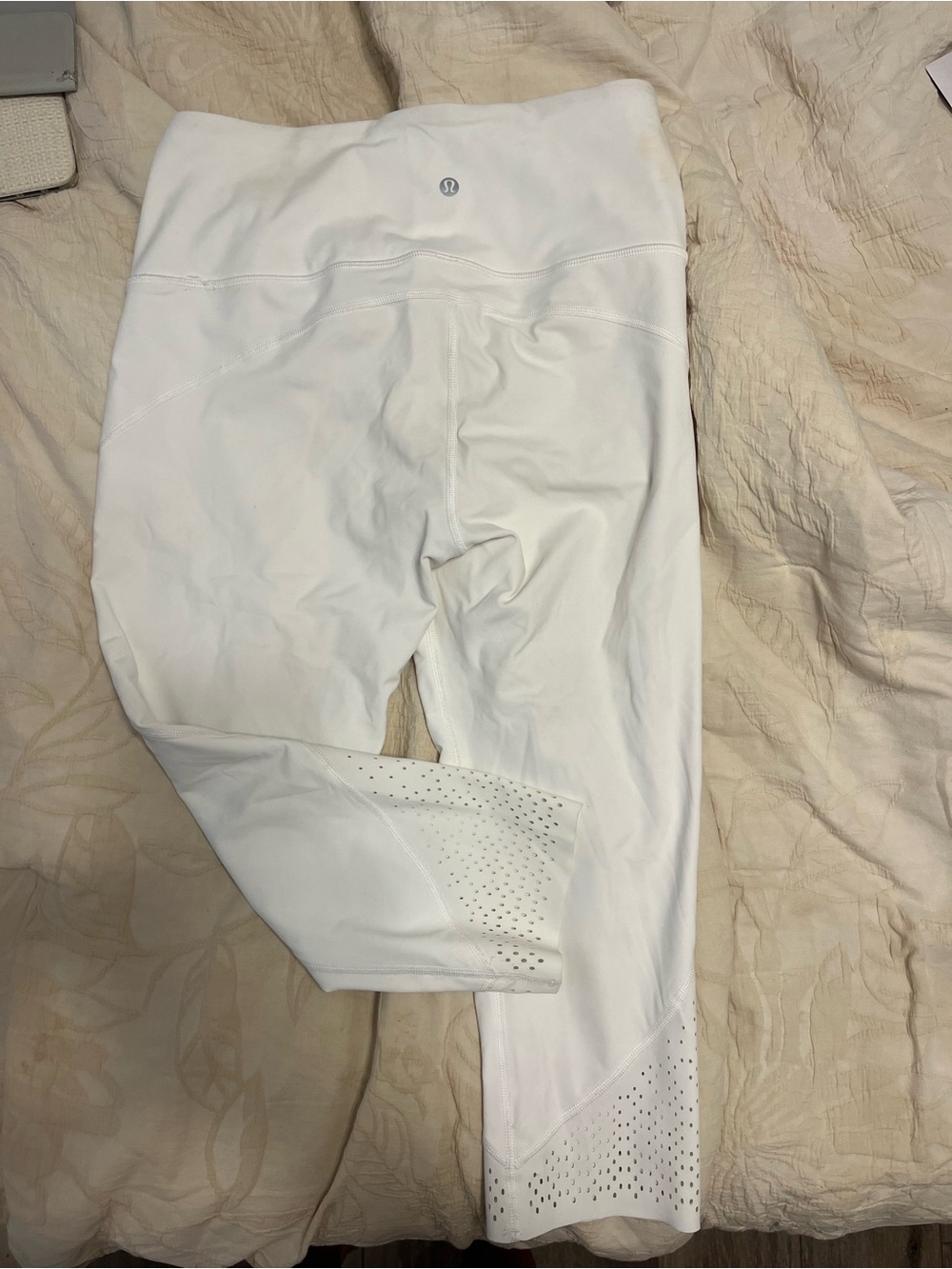lululemon athletica White Perforated Leggings